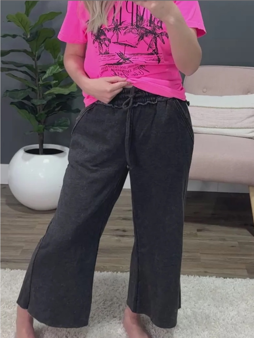Zenana Acid Wash Fleece
Wide Leg Sweatpants